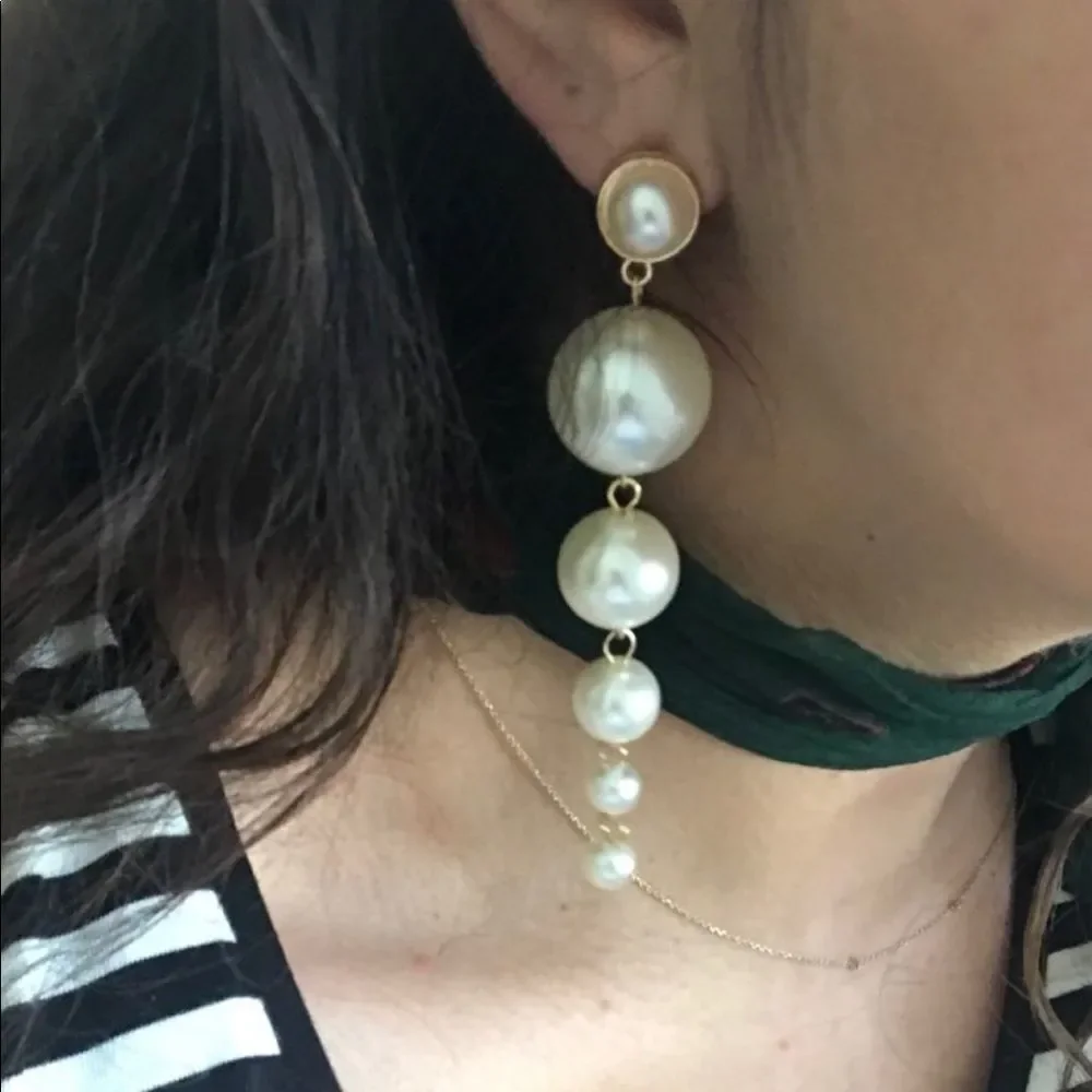 Long Pearl Earrings